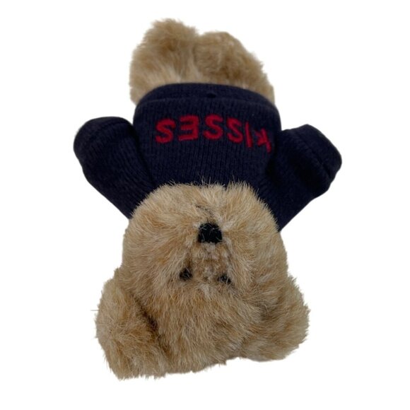 Boyds Bear Plush Bear 4" Mini Message Thinkin of Ya Kisses Blue Sweater - Picture 4 of 9